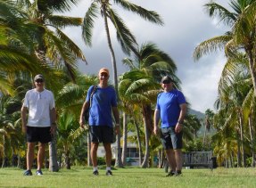 Jeff, Rick and Brett are off for their big adventure climbing waterfalls on Mt Nevis